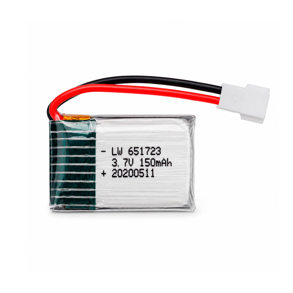 Batería LiPo 3.7V 150mAh 651723 | S103D14 | con Conector JST o MX2.0 | Para Mini Drones y Wearables