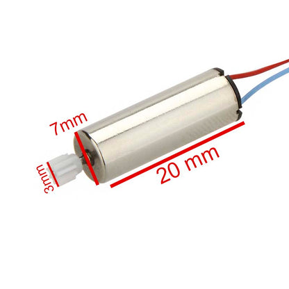 Motor Coreless 7x20mm para Drone Syma X5C X5SW | S103D12 | Con Piñón de 3mm (CW / CCW)