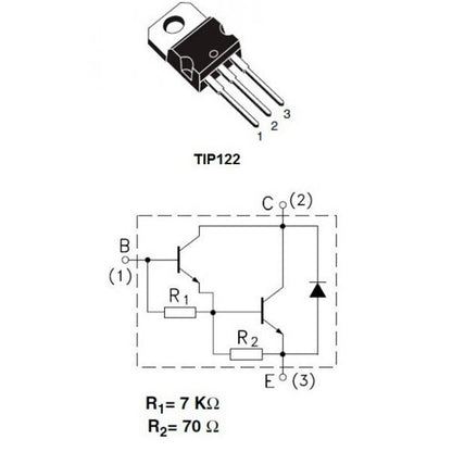 Transistor NPN Tip122 Aluminio unidad S103D06