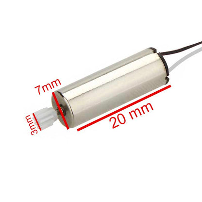 Motor Coreless 7x20mm para Drone Syma X5C X5SW | S103D12 | Con Piñón de 3mm (CW / CCW)