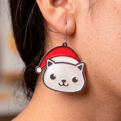 Aretes Gatos Navidad - S203D13