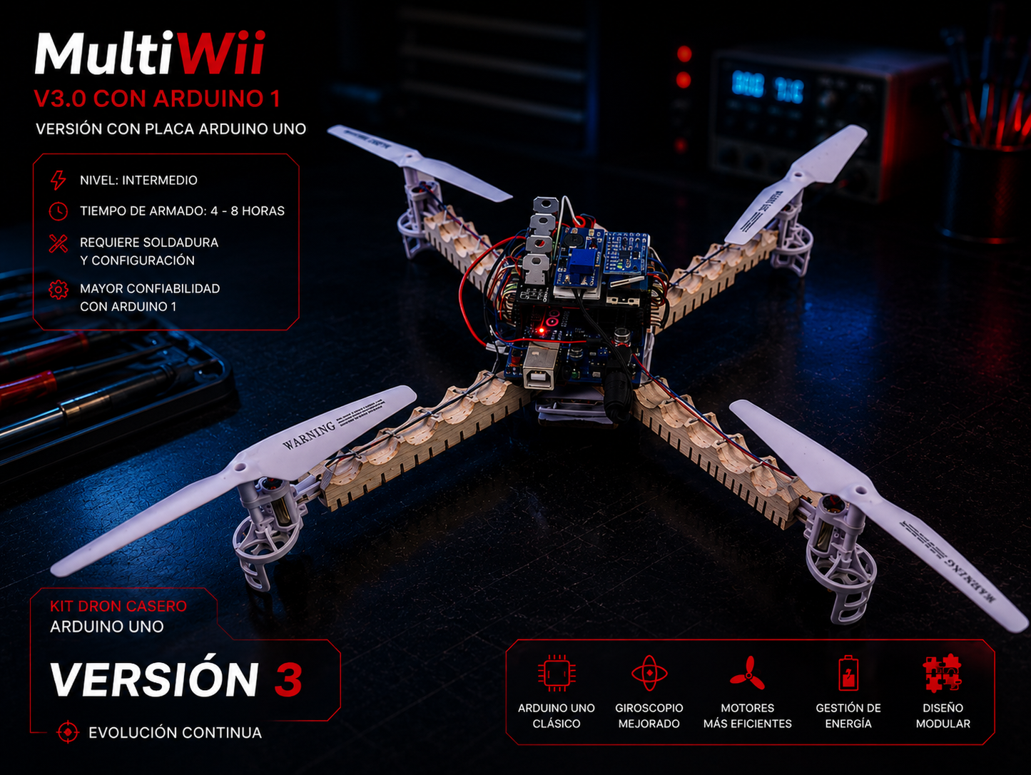 Drone Casero Arduino Uno ✔️ Versión 3 S103D24