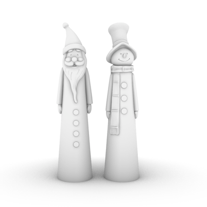 Muñeco Nieve y Papá Noel Minimalista – S203D107