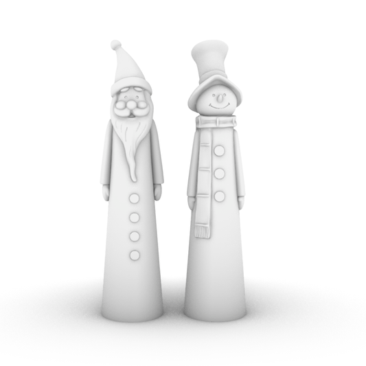 Muñeco Nieve y Papá Noel Minimalista – S203D107