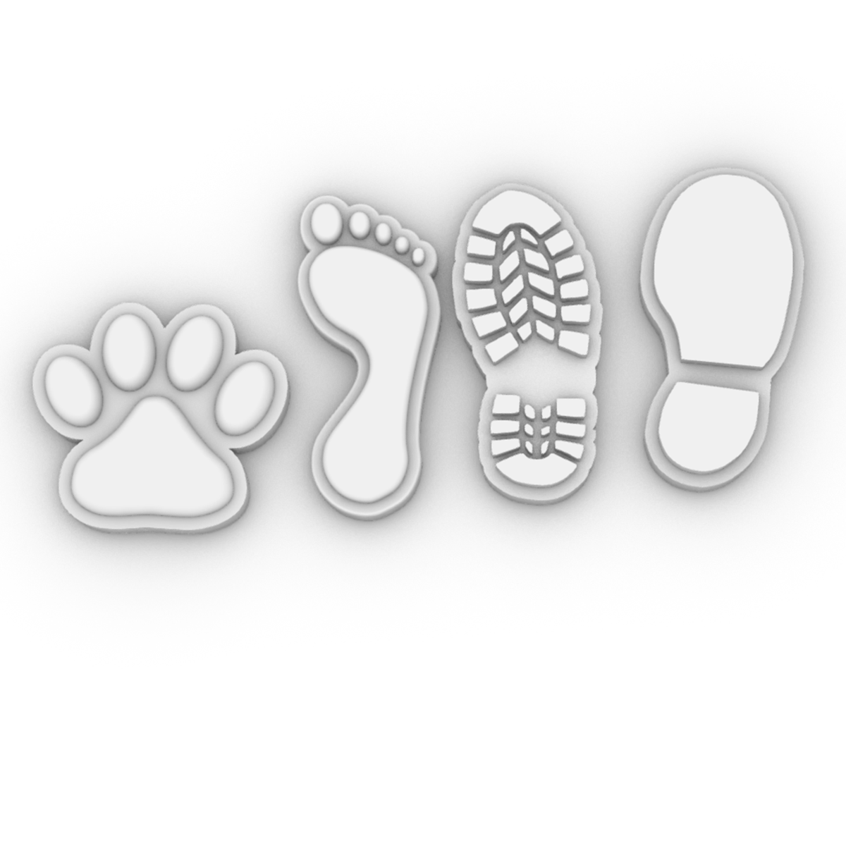 Pack huellas aretes - S203D31