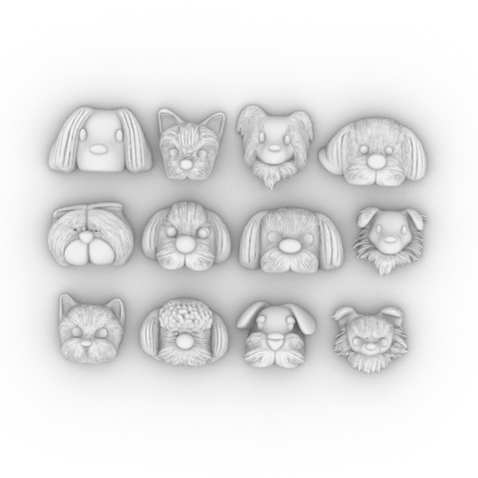 Diseño digital Paquete Aretes PERROS - S203D90
