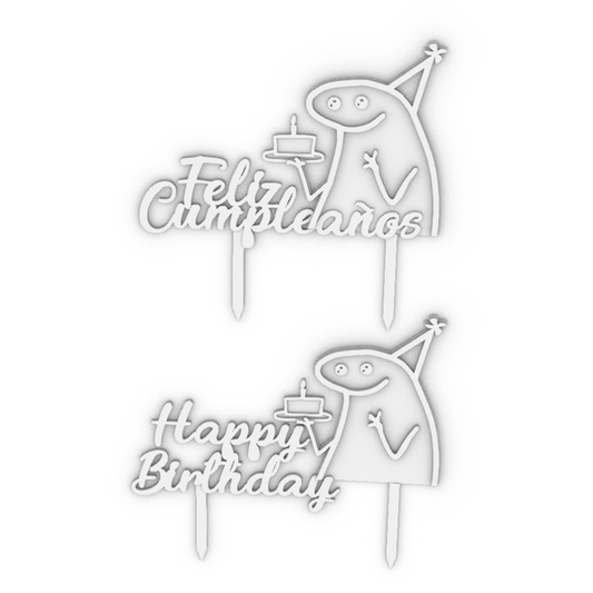 Topper Feliz cumpleaños - Happy Birthday - S203D24