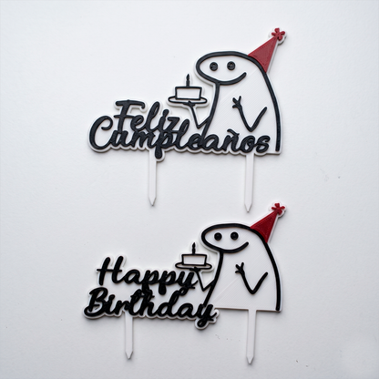 Topper Feliz cumpleaños - Happy Birthday - S203D24
