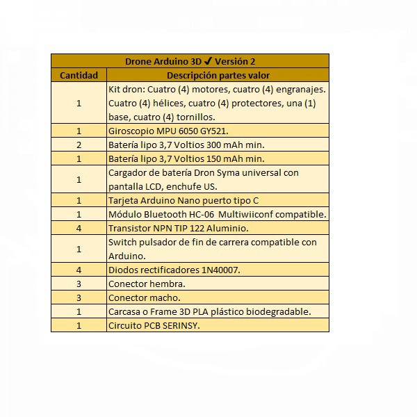 Drone Arduino 3D ✔️ Versión 2 S103D23